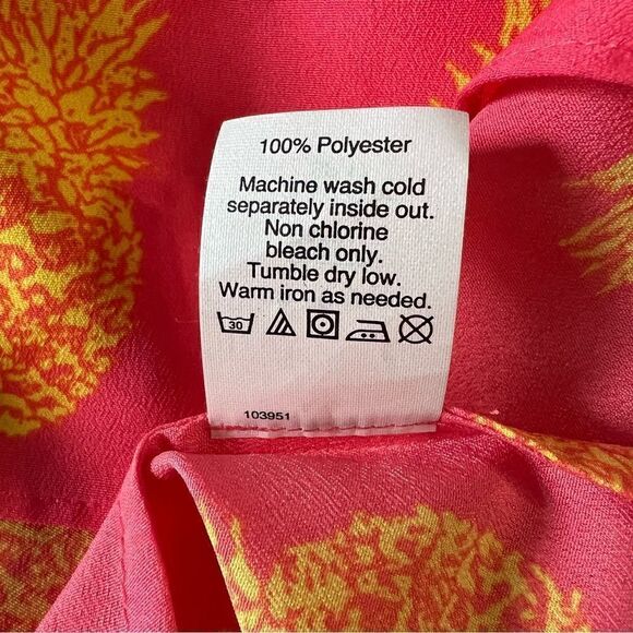 J-Crew Coral and Yellow Pineapple Racer Back Tank - 10 - Picture 11 of 11
